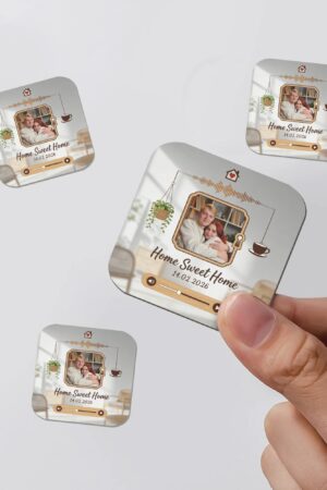 Personalized Magnetic Photos Gifts Fridge Stickers 4 Pcs