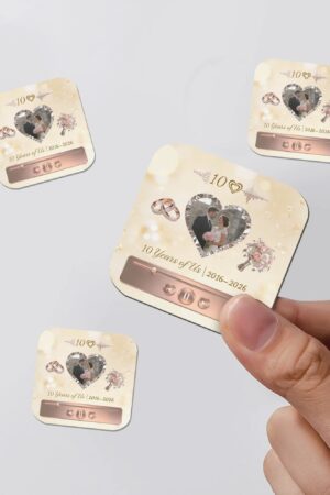 Personalized Magnetic Photos Gifts Fridge Stickers 4 Pcs