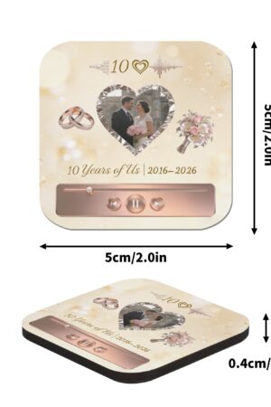 Personalized Magnetic Photos Gifts Fridge Stickers 4 Pcs