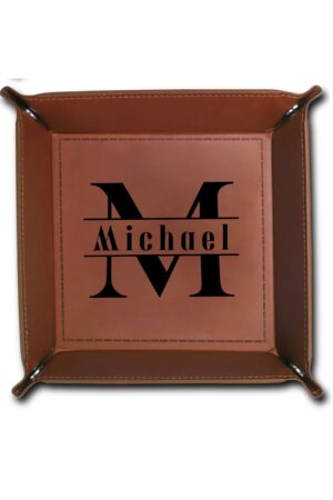 Custom Designs for PU Leather Valet Tray with Jewelry Key Coin Glasses Tray