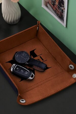 Custom Designs for PU Leather Valet Tray with Jewelry Key Coin Glasses Tray