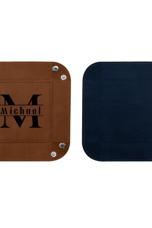 Custom Designs for PU Leather Valet Tray with Jewelry Key Coin Glasses Tray