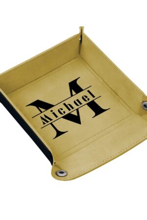 Custom Designs for PU Leather Valet Tray with Jewelry Key Coin Glasses Tray