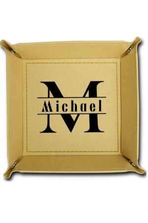 Custom Designs for PU Leather Valet Tray with Jewelry Key Coin Glasses Tray