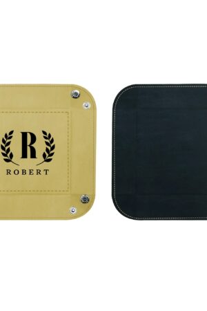 Custom Designs for PU Leather Valet Tray with Jewelry Key Coin Glasses Tray