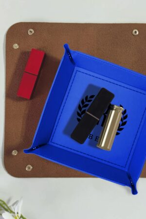 Custom Designs for PU Leather Valet Tray with Jewelry Key Coin Glasses Tray