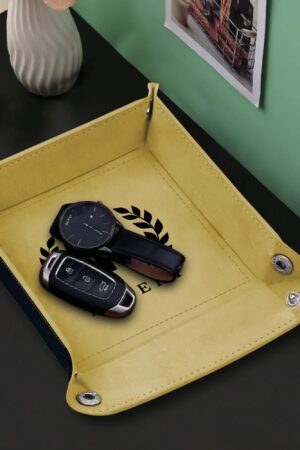 Custom Designs for PU Leather Valet Tray with Jewelry Key Coin Glasses Tray