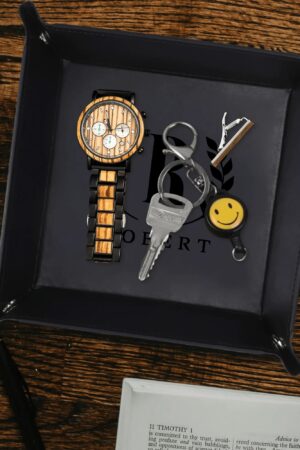Custom Designs for PU Leather Valet Tray with Jewelry Key Coin Glasses Tray