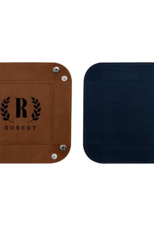 Custom Designs for PU Leather Valet Tray with Jewelry Key Coin Glasses Tray