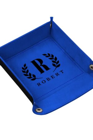 Custom Designs for PU Leather Valet Tray with Jewelry Key Coin Glasses Tray