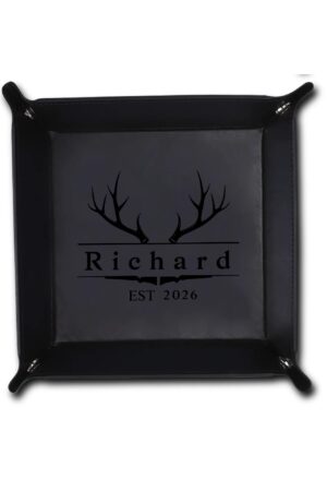 Custom Designs for PU Leather Valet Tray with Jewelry Key Coin Glasses Tray