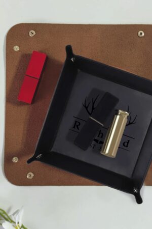 Custom Designs for PU Leather Valet Tray with Jewelry Key Coin Glasses Tray