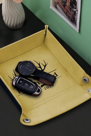 Custom Designs for PU Leather Valet Tray with Jewelry Key Coin Glasses Tray