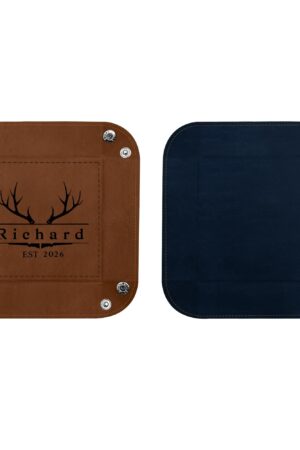 Custom Designs for PU Leather Valet Tray with Jewelry Key Coin Glasses Tray