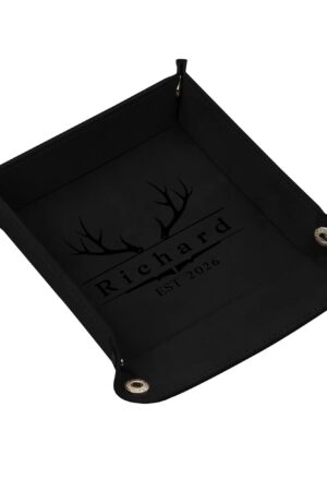 Custom Designs for PU Leather Valet Tray with Jewelry Key Coin Glasses Tray