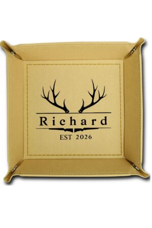 Custom Designs for PU Leather Valet Tray with Jewelry Key Coin Glasses Tray