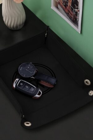 Custom Designs for PU Leather Valet Tray with Jewelry Key Coin Glasses Tray