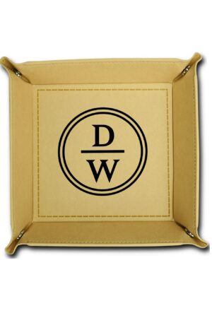 Custom Designs for PU Leather Valet Tray with Jewelry Key Coin Glasses Tray