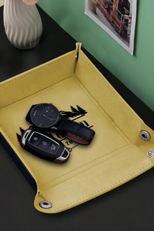 Custom Designs for PU Leather Valet Tray with Jewelry Key Coin Glasses Tray