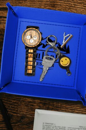 Custom Designs for PU Leather Valet Tray with Jewelry Key Coin Glasses Tray