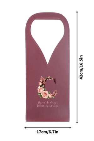 PU Leather Wine Bag Party Accessories with Handle