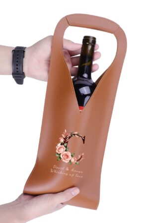 PU Leather Wine Bag Party Accessories with Handle