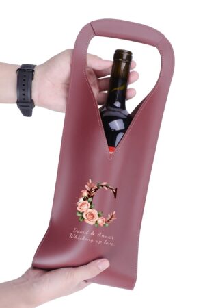 PU Leather Wine Bag Party Accessories with Handle