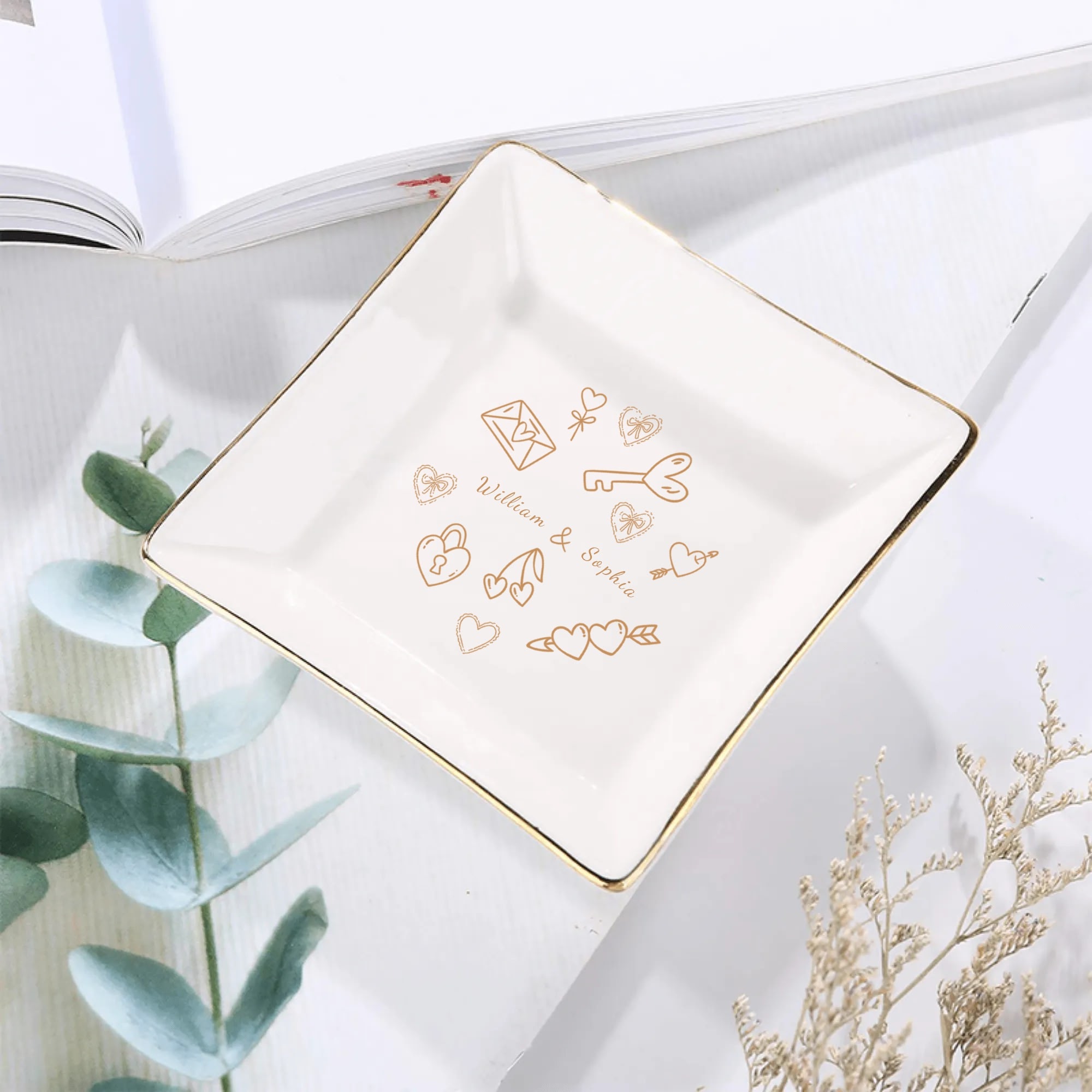 Custom Ceramic Square Dinner Plates Appetizer Plates 1 Pcs ,2 Pcs, 4 Pcs - Image 2