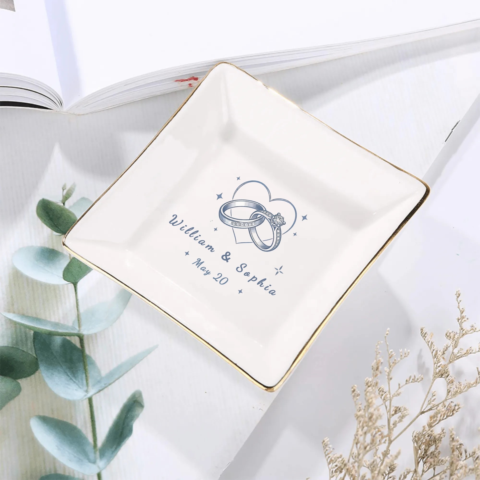 Custom Ceramic Square Dinner Plates Appetizer Plates 1 Pcs ,2 Pcs, 4 Pcs - Image 2