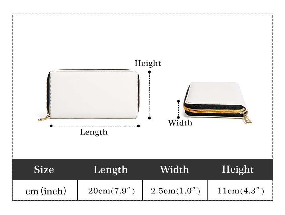 PU Leather Zipper Wallet - Image 6