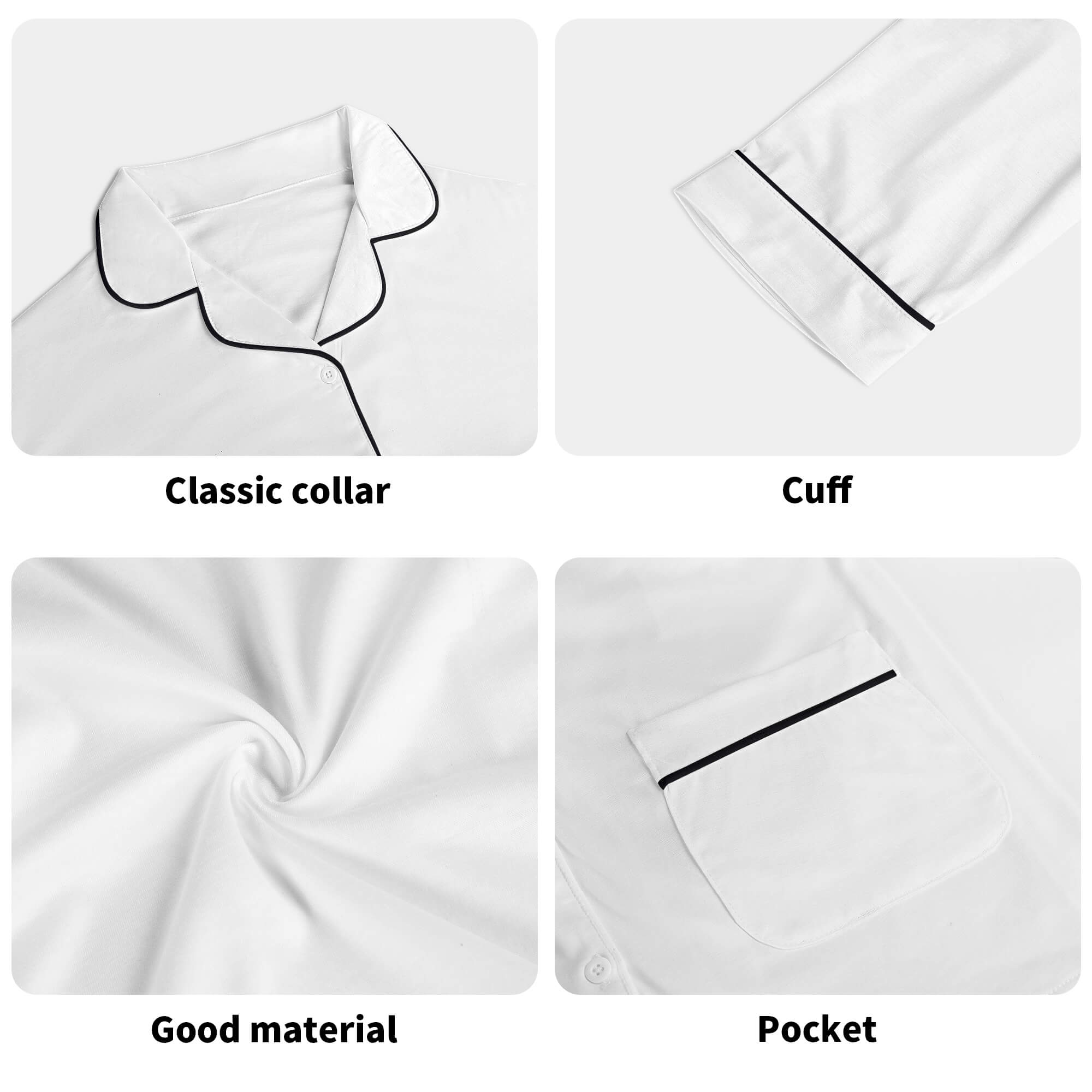 Unisex Long Sleeve Adult Nightwear Pajama Set - Image 12