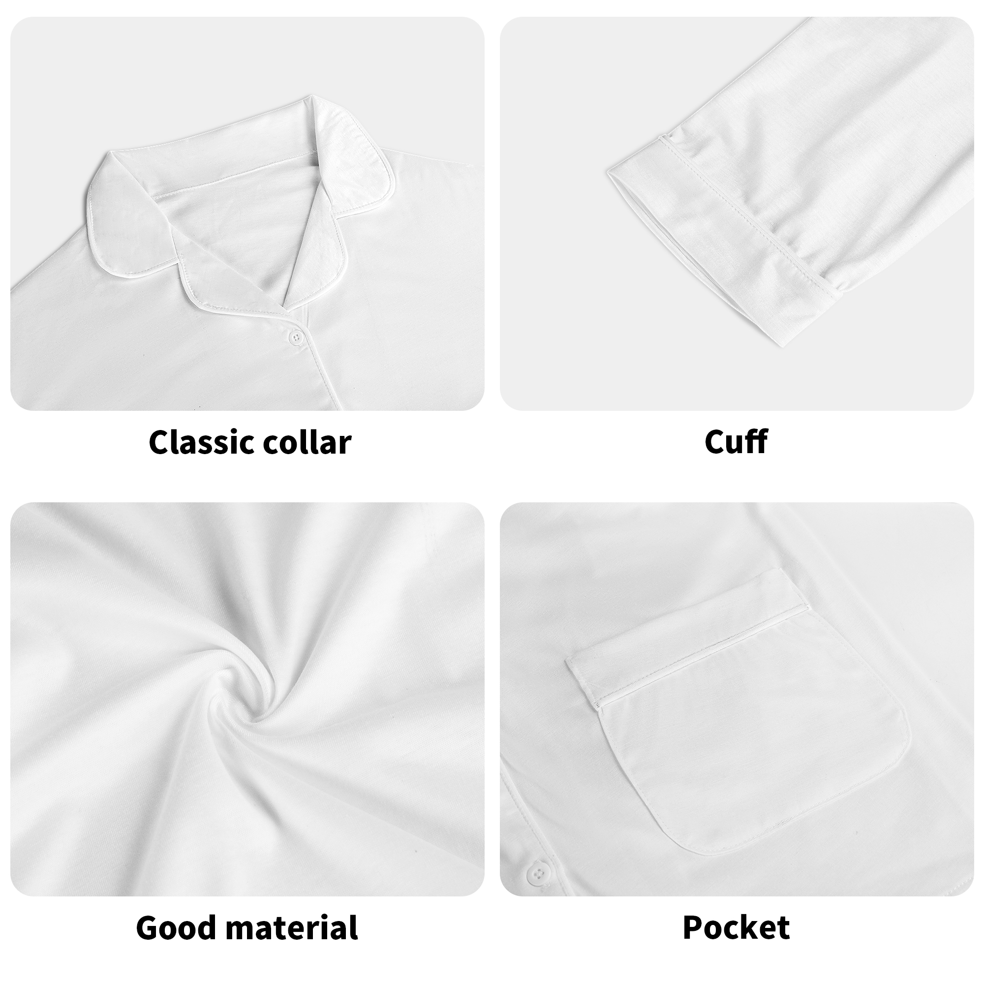 Unisex Long Sleeve Adult Nightwear Pajama Set - Image 24