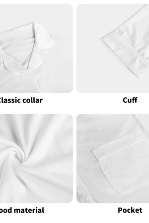 Unisex Long Sleeve Adult Nightwear Pajama Set