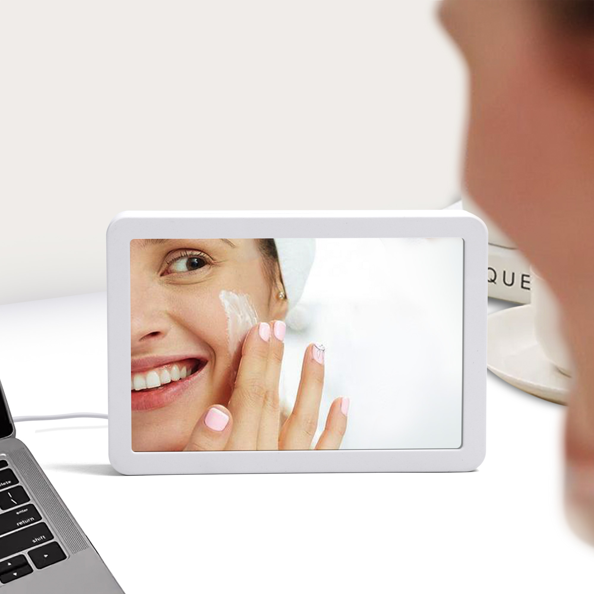 Rectangle LED Mirror Light - Personalized Photo Love Yourself Love Family - Image 8