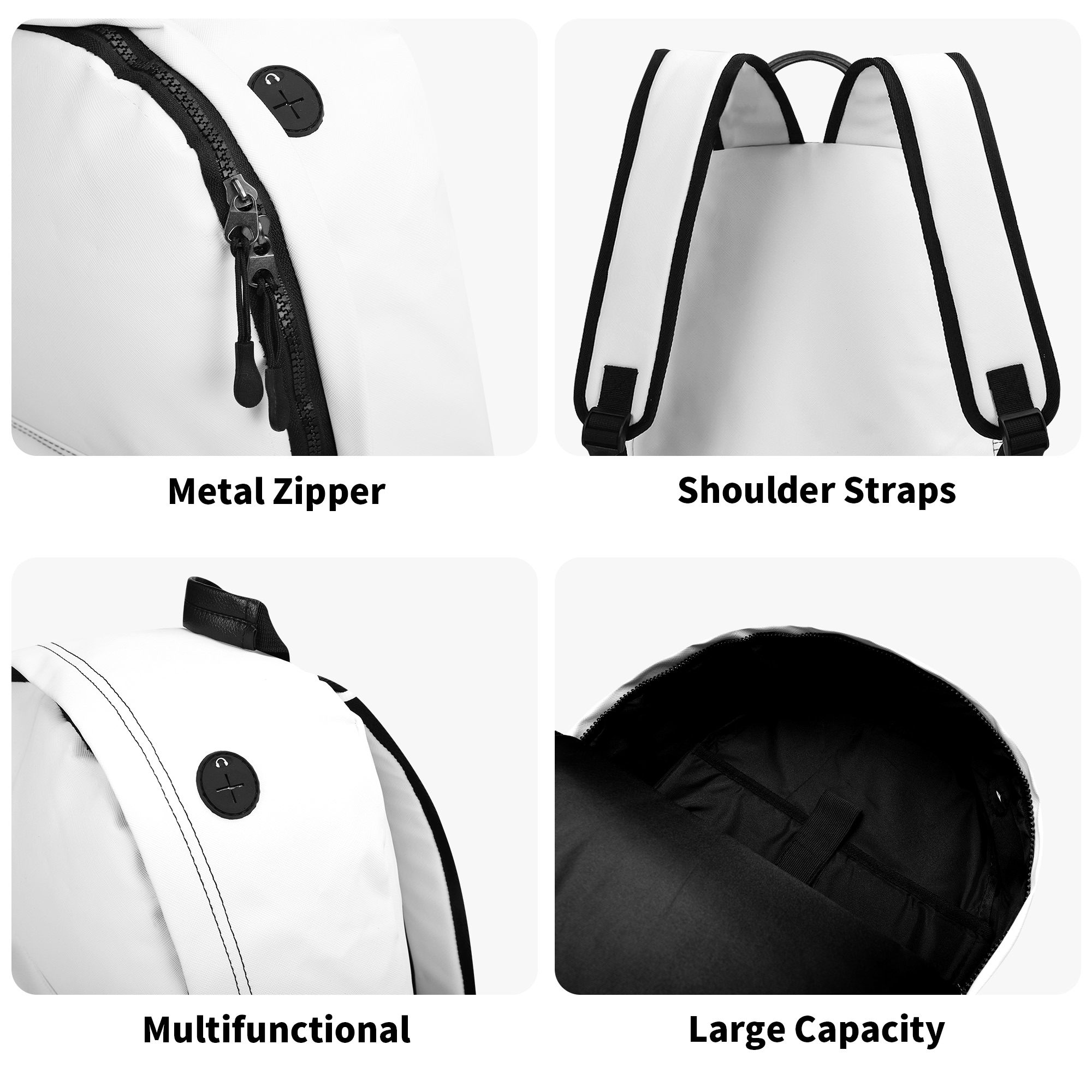 17 Inch Twill (PU) Leather School Backpack - Image 11