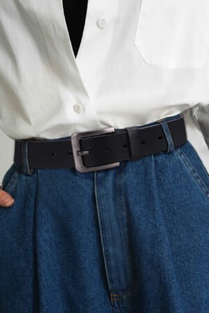 Black Engraved Leather Belt Funny Personalized Gift For Husband Boyfriend