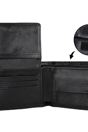 Men's Minimalist Top-Grain Leather Wallet Paper Folded Wallet