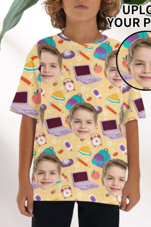 Children's Loose Fit Short Sleeve T-Shirt Pull on Tees