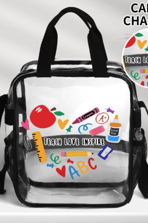 Clear Waterproof Transparent Lunch Bag(Single-Sided Print)