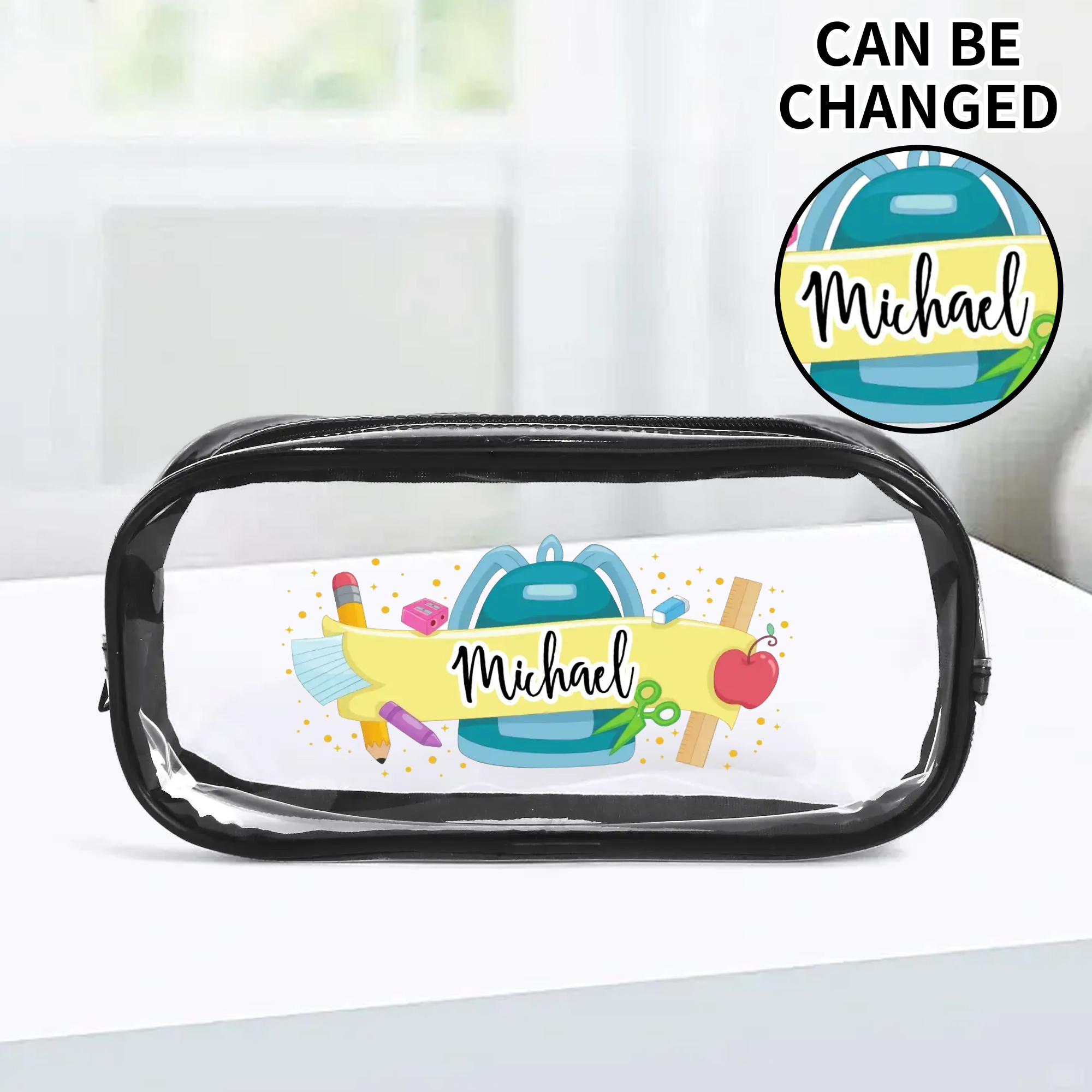 Clear Transparent Custom Pencil Case(Single-Sided Print)