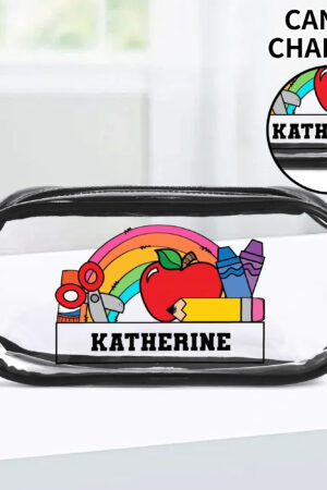 Clear Transparent Custom Pencil Case(Single-Sided Print)