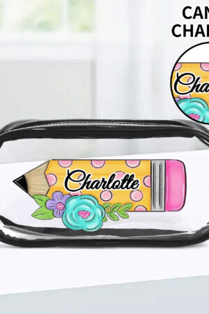 Clear Transparent Custom Pencil Case(Single-Sided Print)