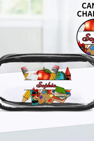 Clear Transparent Custom Pencil Case(Single-Sided Print)