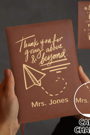 Custom 2 Sides Print PU Black and Brown Notebook