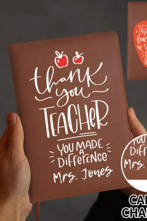 Custom 2 Sides Print PU Black and Brown Notebook