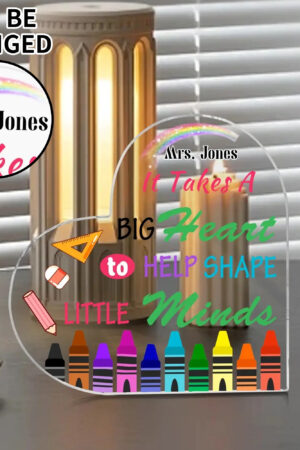 Heart Shaped Christmas Acrylic Keepsake Ornament Personalized Gift