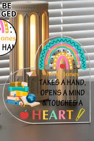 Heart Shaped Christmas Acrylic Keepsake Ornament Personalized Gift