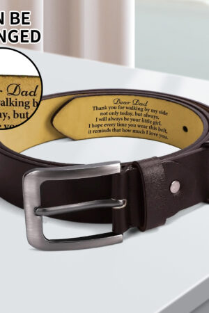 Engraved Leather Brown Belt Funny Personalized Gift For Husband Boyfriend