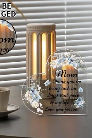 Heart Shaped Christmas Acrylic Keepsake Ornament Personalized Gift