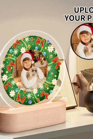 Personalised Name Acrylic Round Lamp Night Light Home Decor